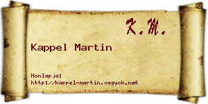 Kappel Martin névjegykártya